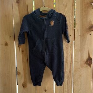 Carhartt Blue Zip Fleece One Piece 6 Months